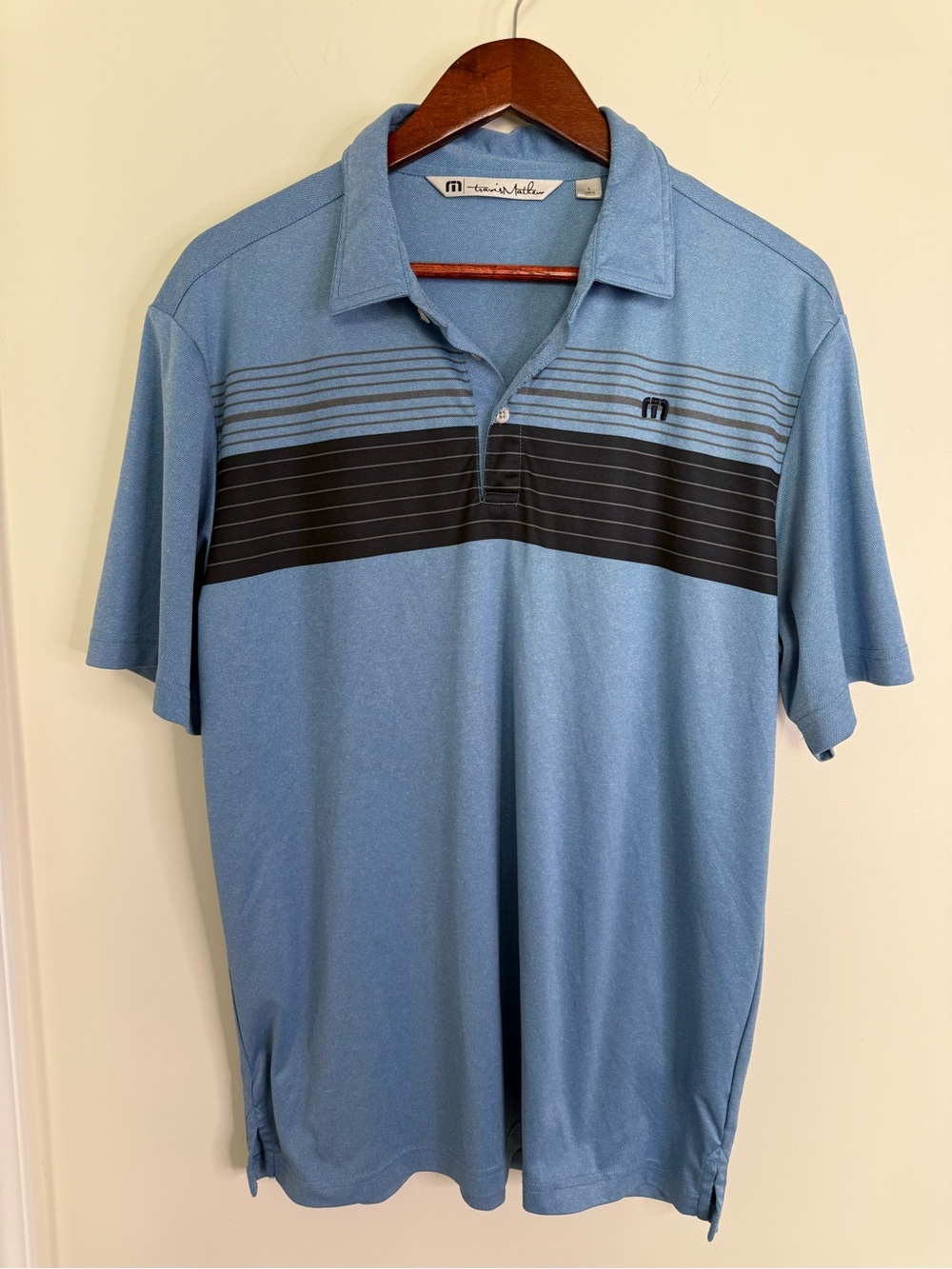 Travis Matthew Striped Golf Polo Size Large